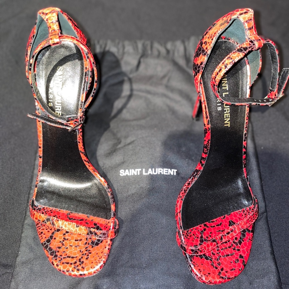 Saint Laurent Embossed Jane 105 Sandals